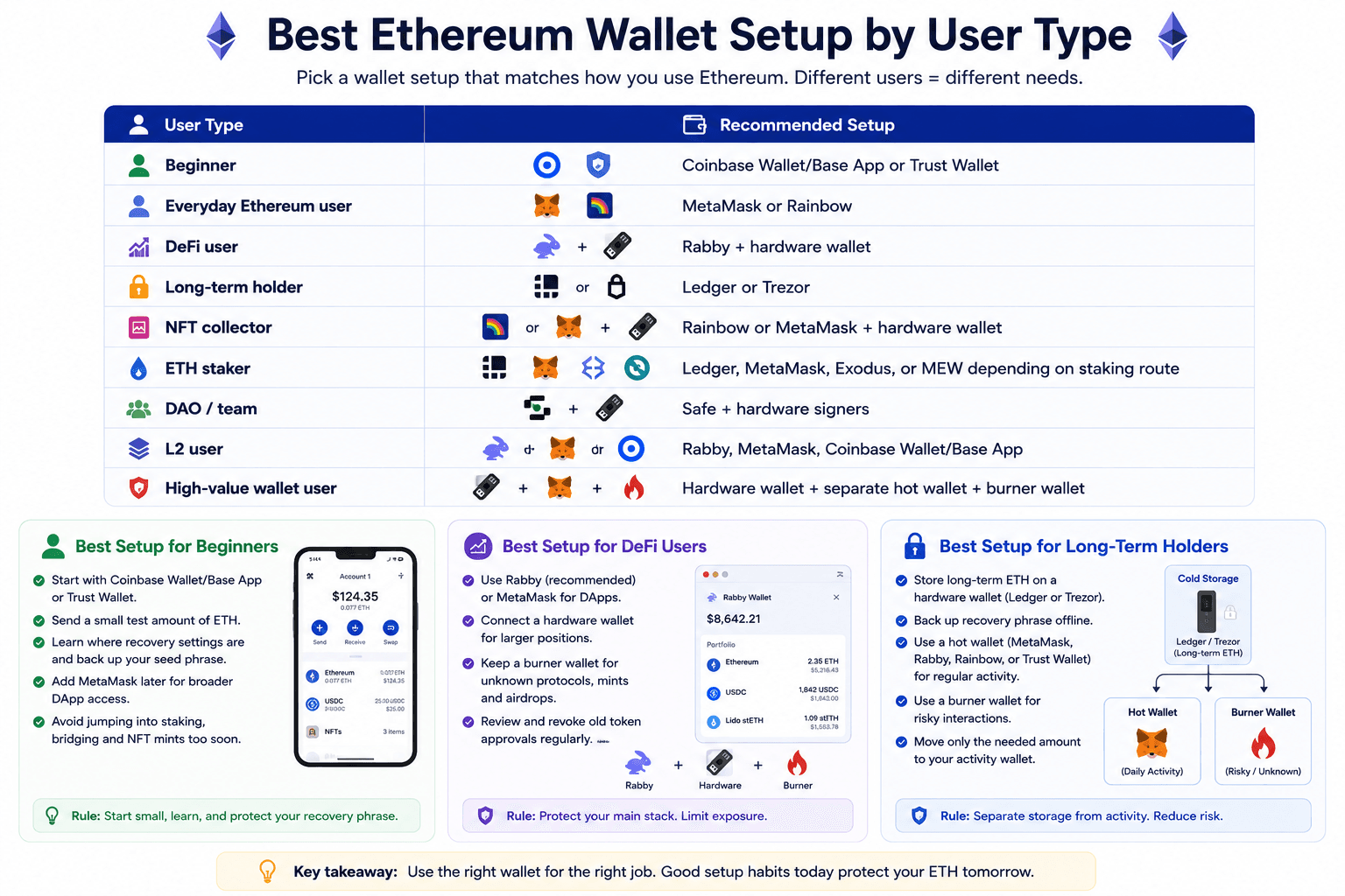 Best Ethereum Wallet Setup by User Type