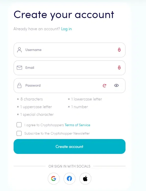 1. Sign Up To CryptoHopper