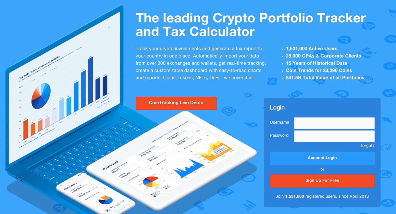 1. Sign Up To CoinTracking