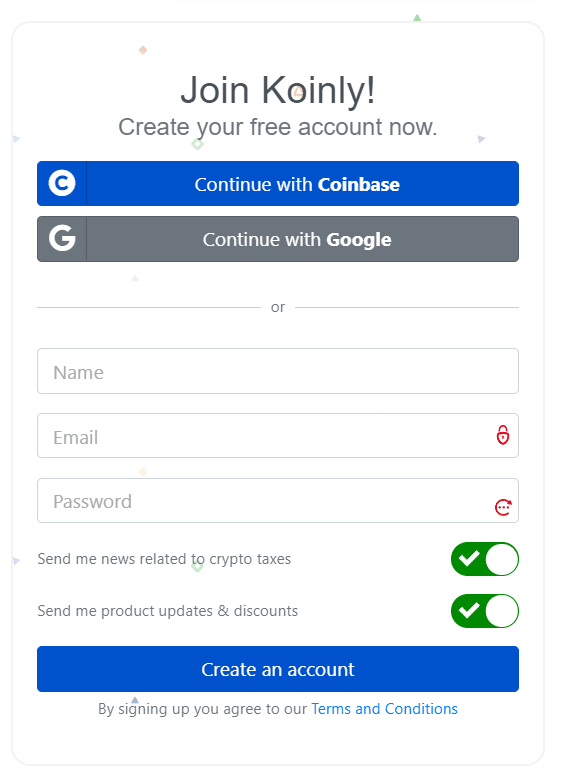 1. Sign Up To Koinly