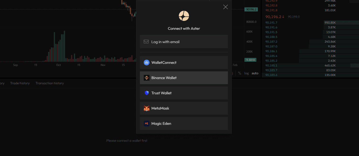 Steps to Sign up on Aster
